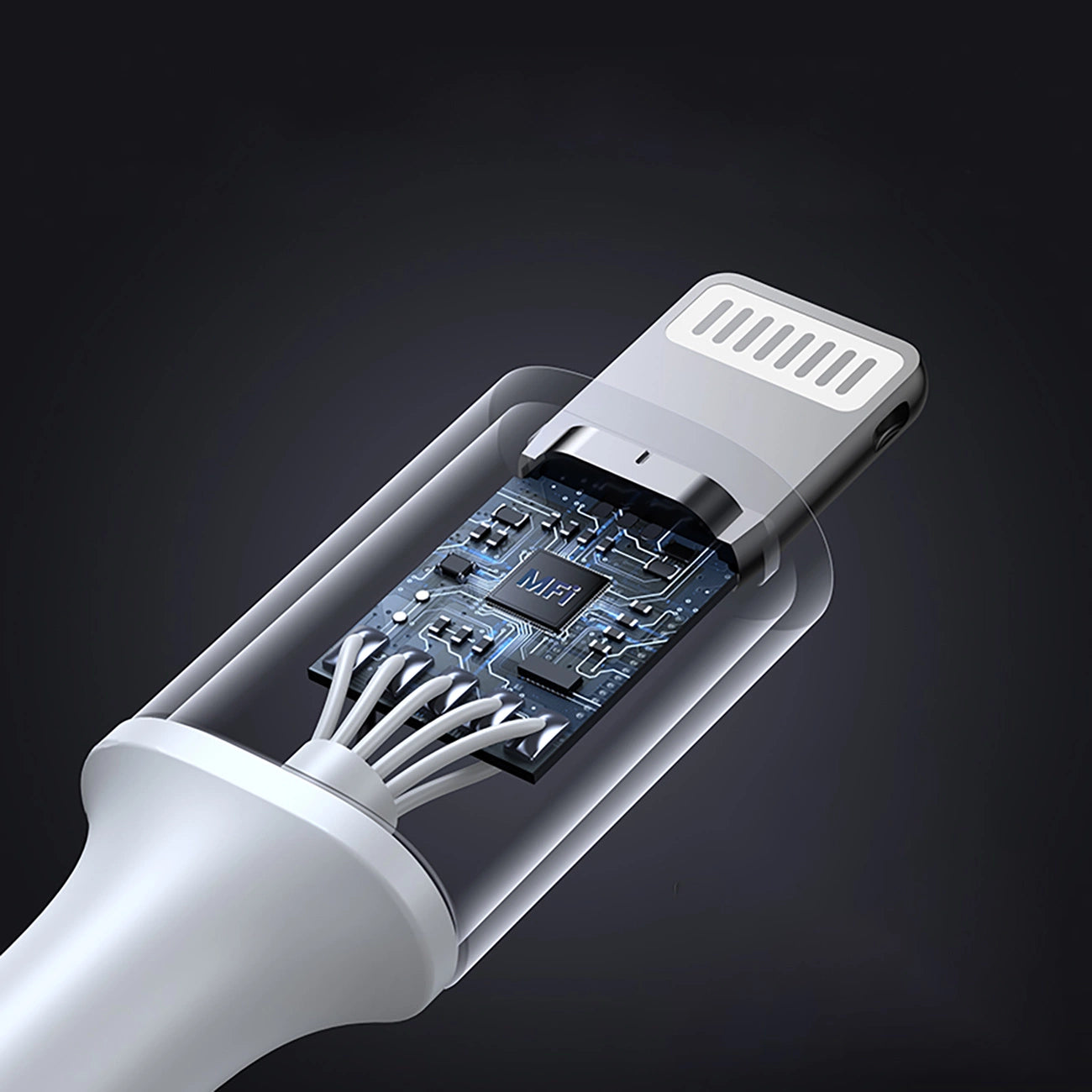 يوجرين يو اس بي إلى لايتننج كابل  1 متر  فضي