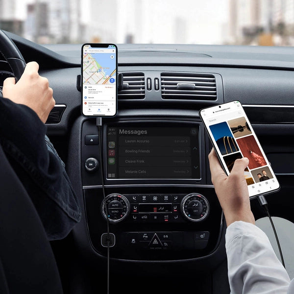 شاحن منفذ مزدوجمنفذ  شاحن  30 واط / يو اس بي/ يو اس بي/ رمادي فلكي