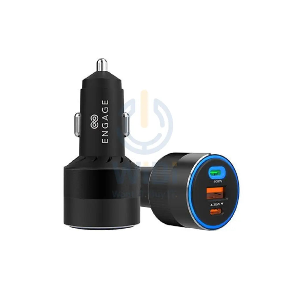 Engage 130W 3Port Car Charger - Black Accessories > Mobiles & Tablets > Mobiles > Car Chargers
