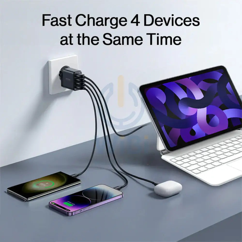 Engage Gan 4 Port Gan Travel Charger - 120W / Black Accessories > Power Adapters