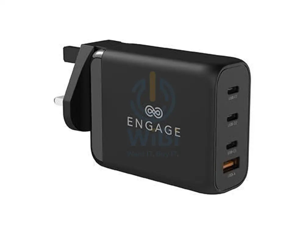 Engage Gan 4 Port Gan Travel Charger - 120W / Black Accessories > Power Adapters