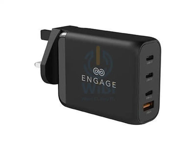 Engage Gan 4 Port Gan Travel Charger - 120W / Black Accessories > Power Adapters