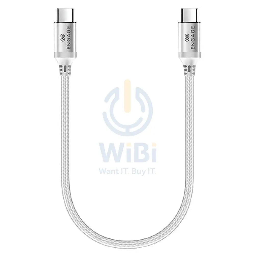 Engage PD 100W Type-C to Type-C Cable 30 cm - White Accessories > Cables & Converters > Cables