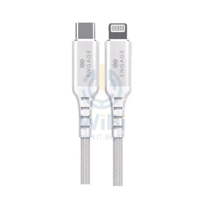 Engage PD 18W Fast Charging MFI certified Type-C to Lightning Cable 1 Meter - White Accessories > Cables & Converters >