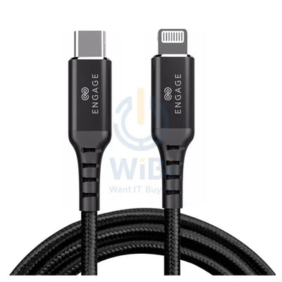Engage PD 18W Fast Charging MFI certified Type-C to Lightning Cable 2 meters - Black Accessories > Cables & Converters