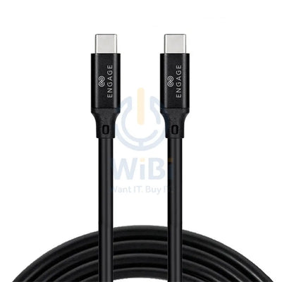 Engage PD Super Fast Charging Type-C to Type-C Cable 100W 1 Meter - Black Accessories > Cables & Converters > Cables