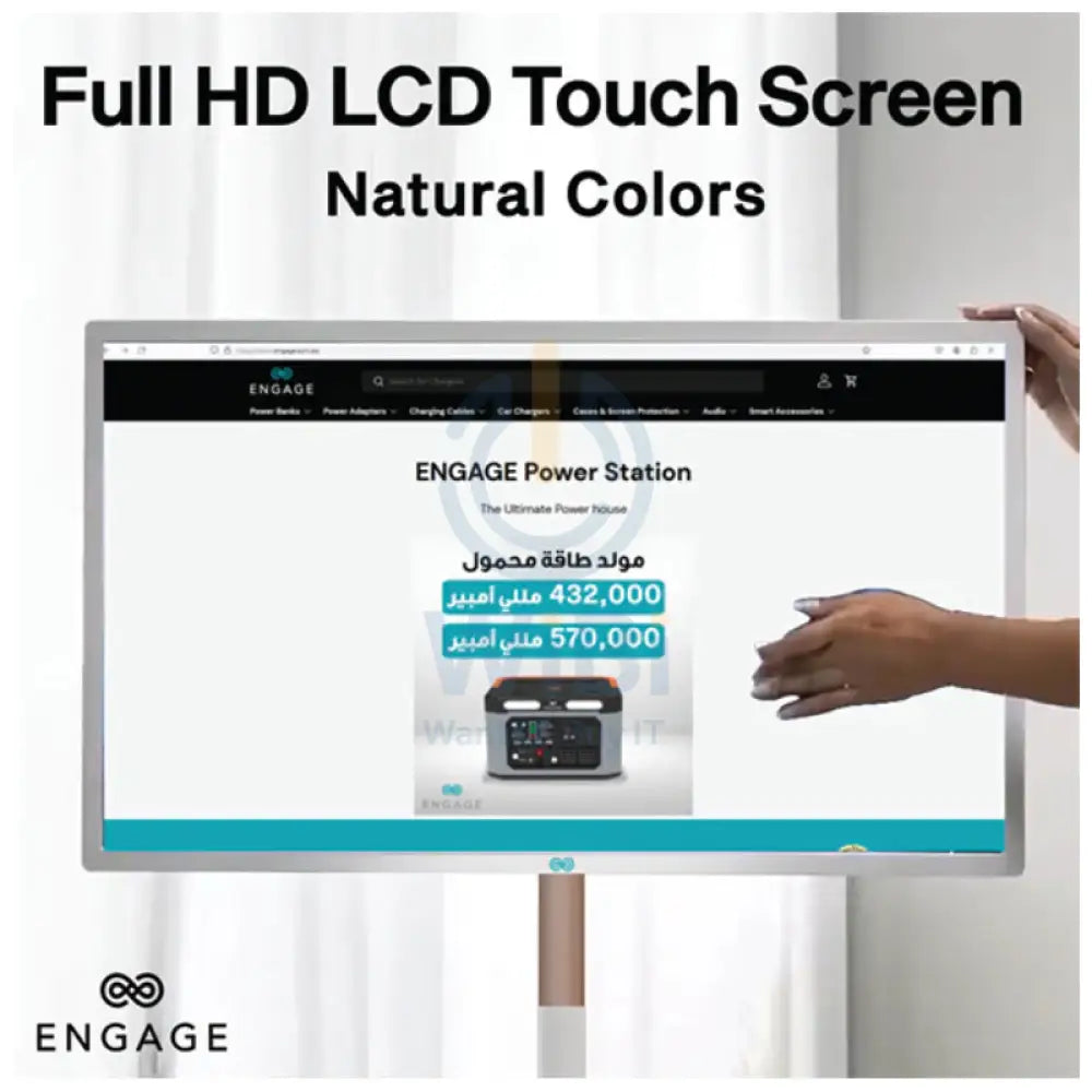 ENGAGE Wireless Android Interactive Screen - 32’’ / 128GB / 8GB / 4G / USB-A / HDMI Monitors & Projectors > Monitors