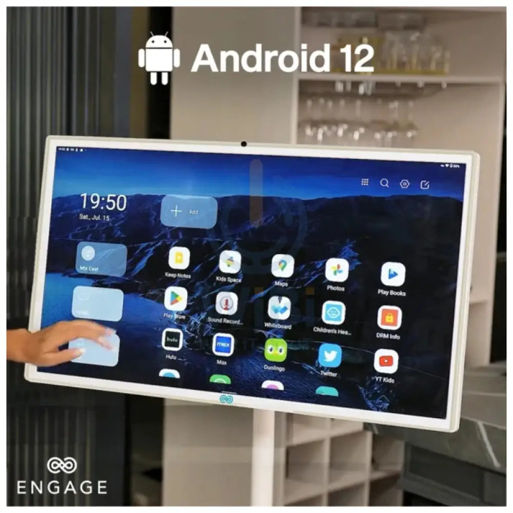 ENGAGE Wireless Android Interactive Screen With Built-In Camera - 32’’ / 128GB / 8GB / Wi-Fi / USB-A / HDMI Monitors &