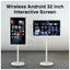 ENGAGE Wireless Android Interactive Screen With Built-In Camera - 32’’ / 128GB / 8GB / Wi-Fi / USB-A / HDMI Monitors &