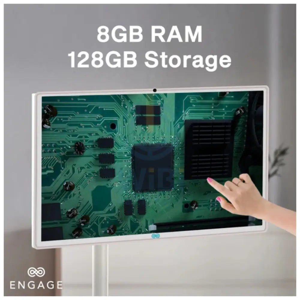 ENGAGE Wireless Android Interactive Screen With Built-In Camera - 32’’ / 128GB / 8GB / Wi-Fi / USB-A / HDMI Monitors &