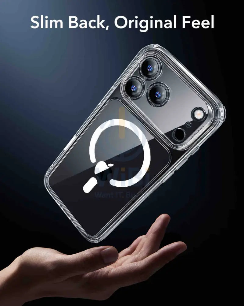 ESR Halolock Classic Hybrid Case (Camera Control Button) + Screen Protection Set Compatible with iPhone 17 Pro Max