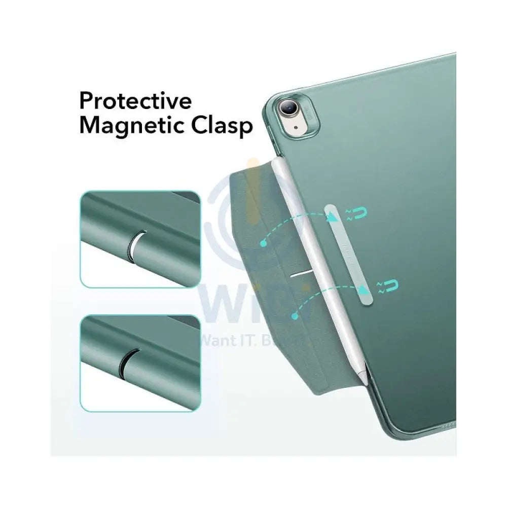 ESR Ascend Ascend Trifold حافظة -ايباد اير جين 6/5/4 11 بوصة / 10.9 بوصة (2020-2024) / أخضر اكسسوارات