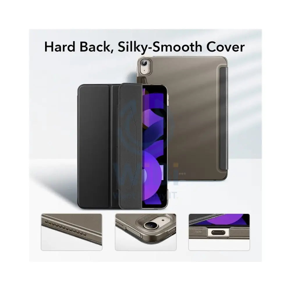 ESR Ascend Ascend Trifold حافظة -ايباد اير جين 6/5/4 11 بوصة / 10.9 بوصة (2020-2024) / جيلي أسود اكسسوارات > هواتف  تابلت