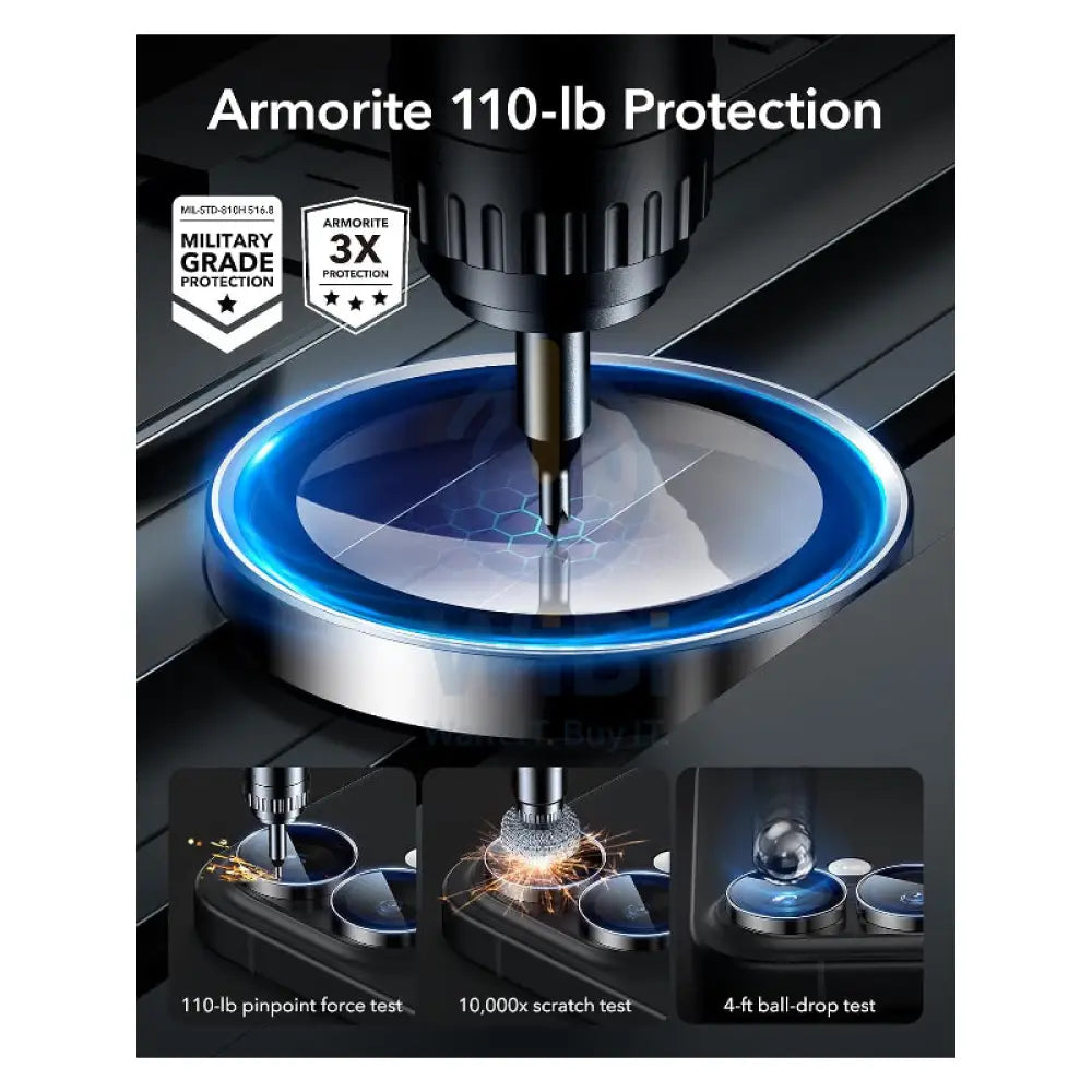 ESR Camera Lens Protector - Apple iPhone 16/16 Plus / Black edge Accessories > Mobiles & Tablets > Mobiles > Camera