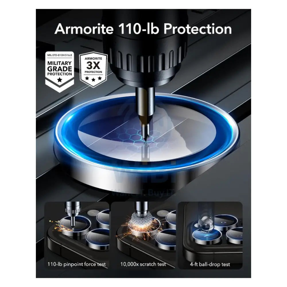 ESR Camera Lens Protector - Apple iPhone 16 Pro/16 Pro Max / Black edge Accessories > Mobiles & Tablets > Mobiles >