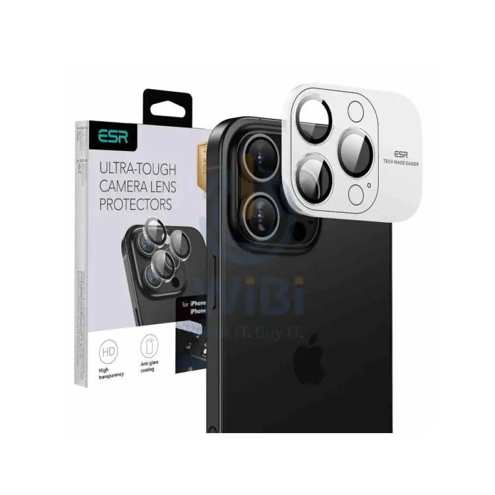 ESR Camera Lens Protector - Apple iPhone 16 Pro/16 Pro Max / Black edge Accessories > Mobiles & Tablets > Mobiles >