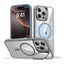 ESR Classic Hybrid Case with Stash Stand (HaloLock) Apple iPhone 16 Pro Max / Clear Gray Accessories > Mobiles &
