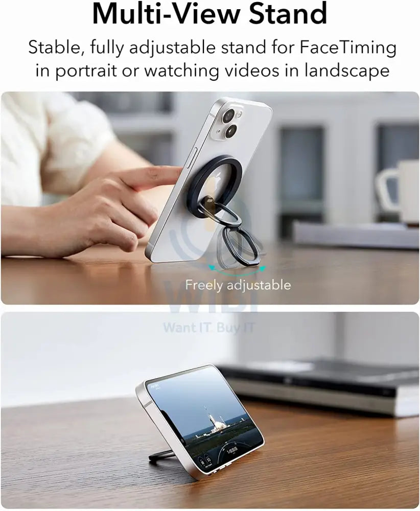 ESR HaloLock Ring Stand - Black Accessories > Mobiles & Tablets > Mobiles > Mobile Holder / Stands