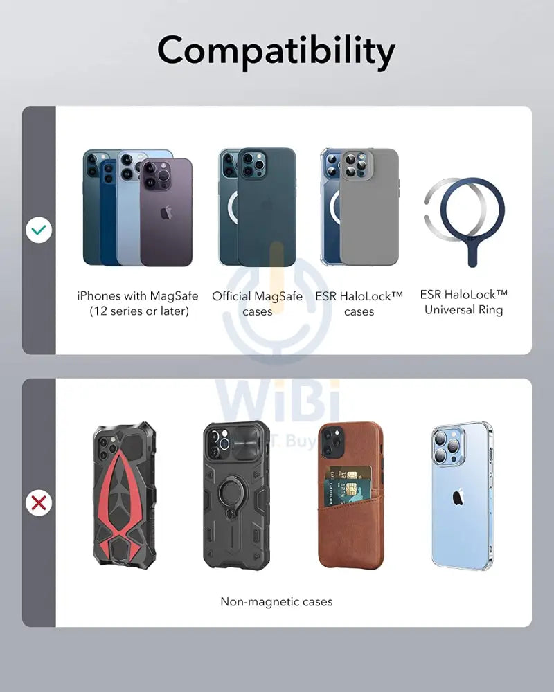 ESR HaloLock Ring Stand - Black Accessories > Mobiles & Tablets > Mobiles > Mobile Holder / Stands