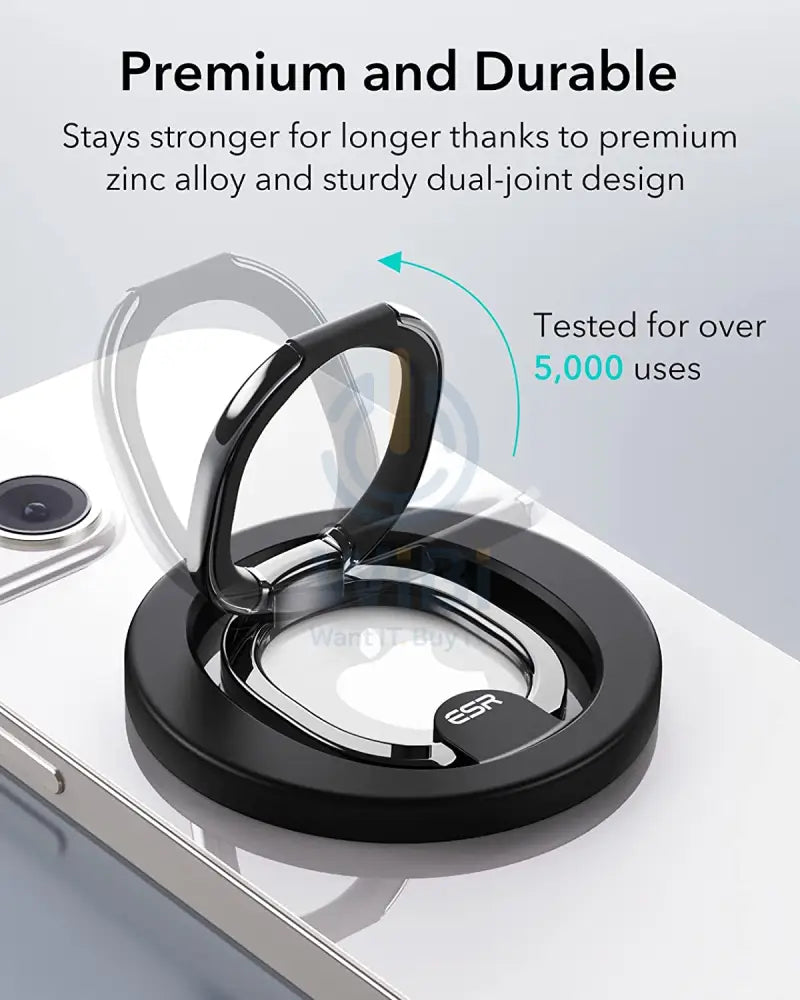 ESR HaloLock Ring Stand - Black Accessories > Mobiles & Tablets > Mobiles > Mobile Holder / Stands
