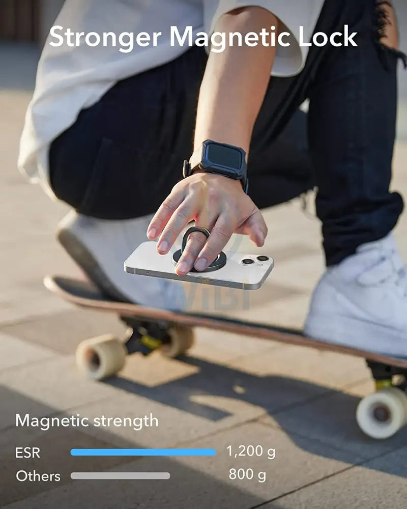 ESR HaloLock Ring Stand - Black Accessories > Mobiles & Tablets > Mobiles > Mobile Holder / Stands