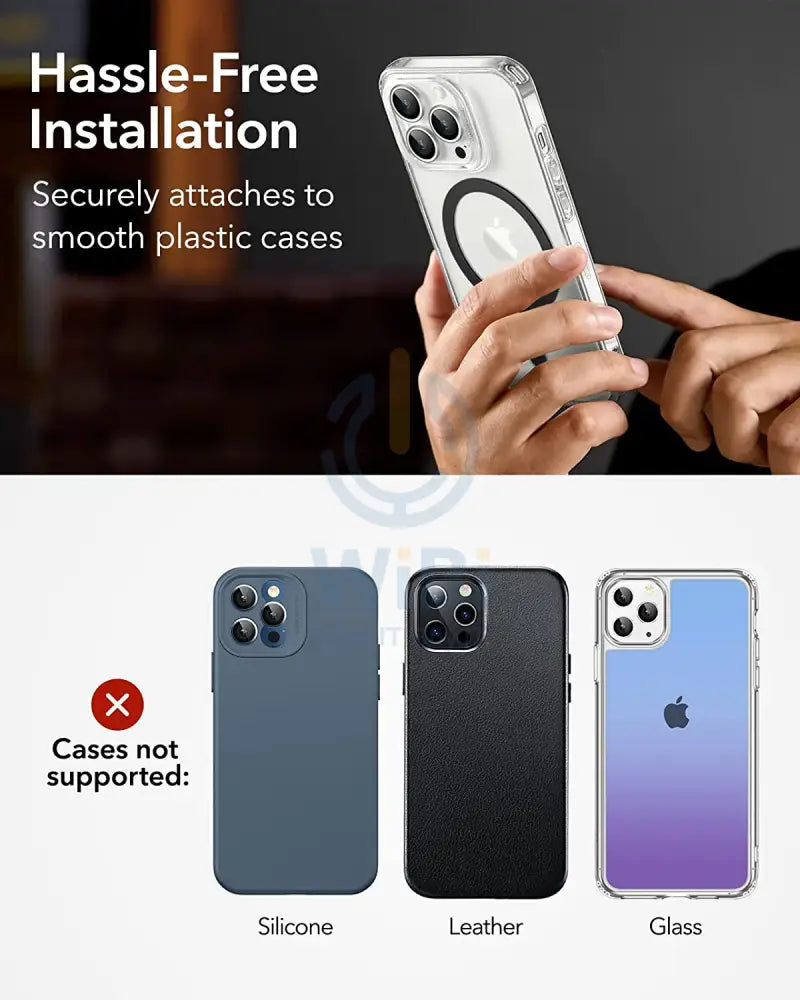 ESR HaloLock Universal Ring ماج سيف 2Z525 - [عبوة من قطعتين] - أسود اكسسوارات  هواتف  تابلت