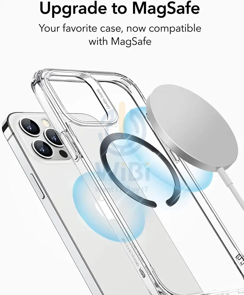 ESR HaloLock Universal Ring لاسلكي  ماج سيف [2pack] - أسود  فضي اكسسوارات  هواتف  تابلت