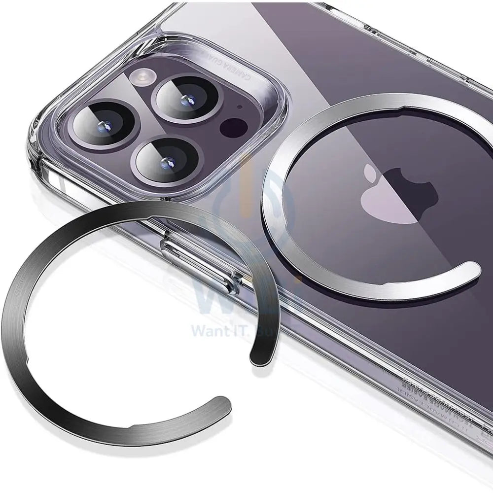 ESR HaloLock Universal Ring لاسلكي  ماج سيف [2pack] - أسود  فضي اكسسوارات  هواتف  تابلت