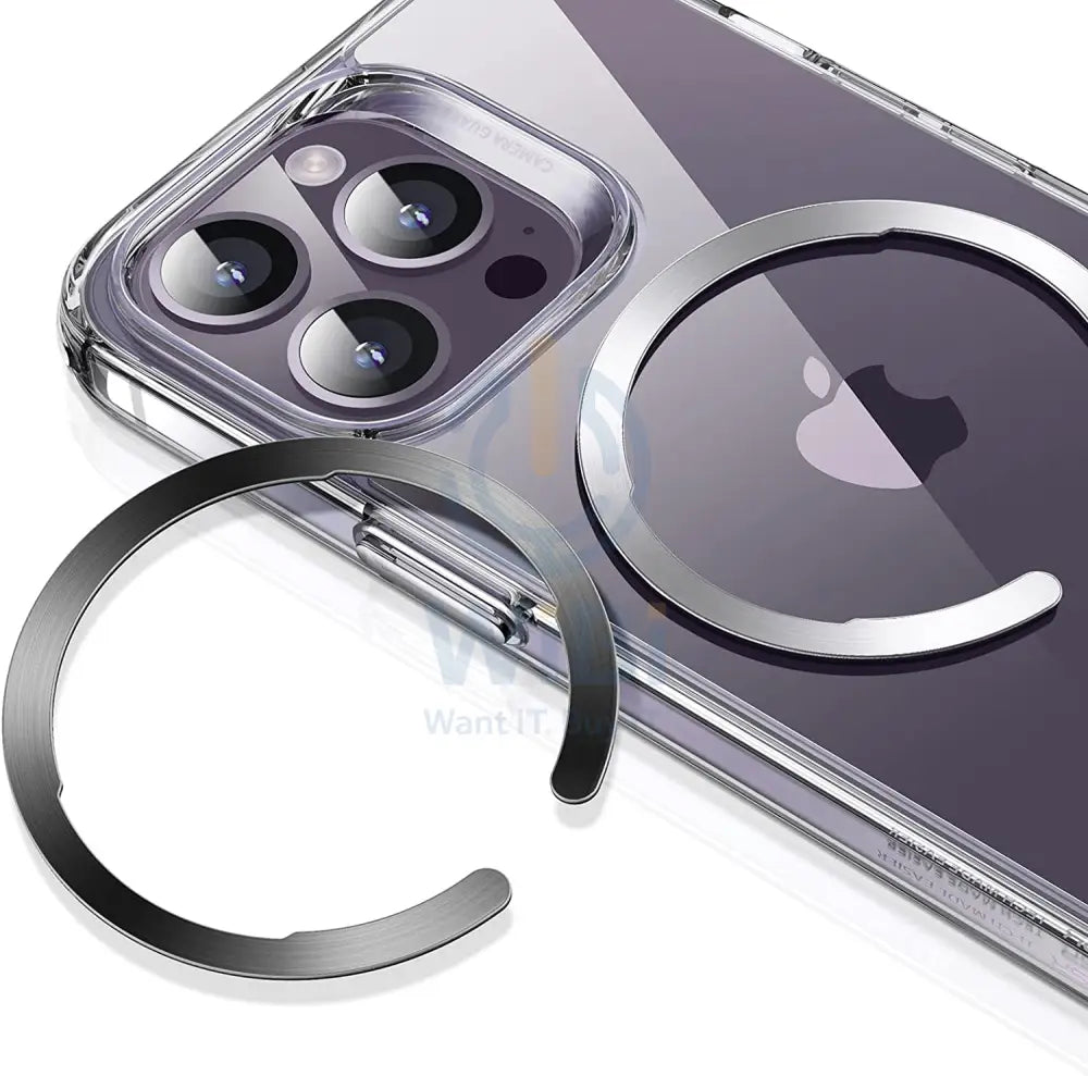 ESR HaloLock Universal Ring لاسلكي  ماج سيف [2pack] - أسود  فضي اكسسوارات  هواتف  تابلت