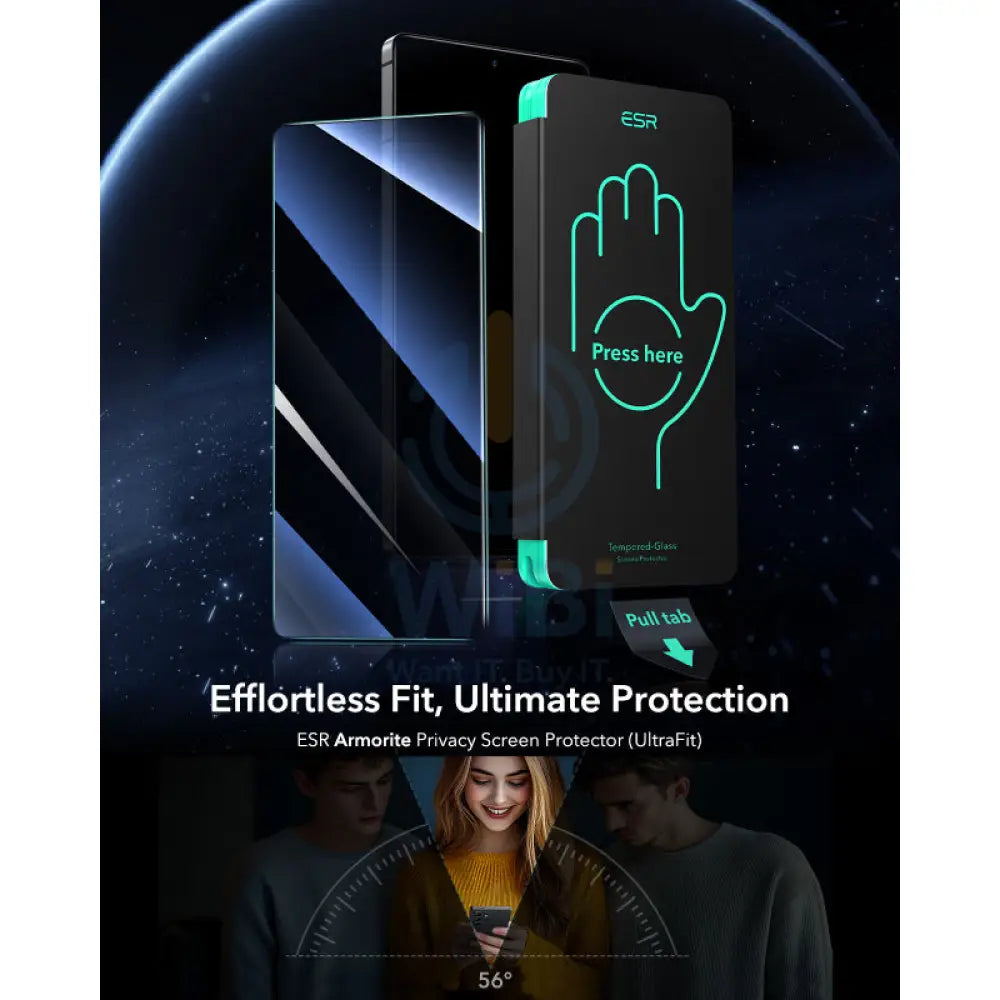ESR Tempered Glass - Samsung Galaxy S25 Ultra / Privacy Accessories > Mobiles & Tablets > Mobiles > Screen Protectors
