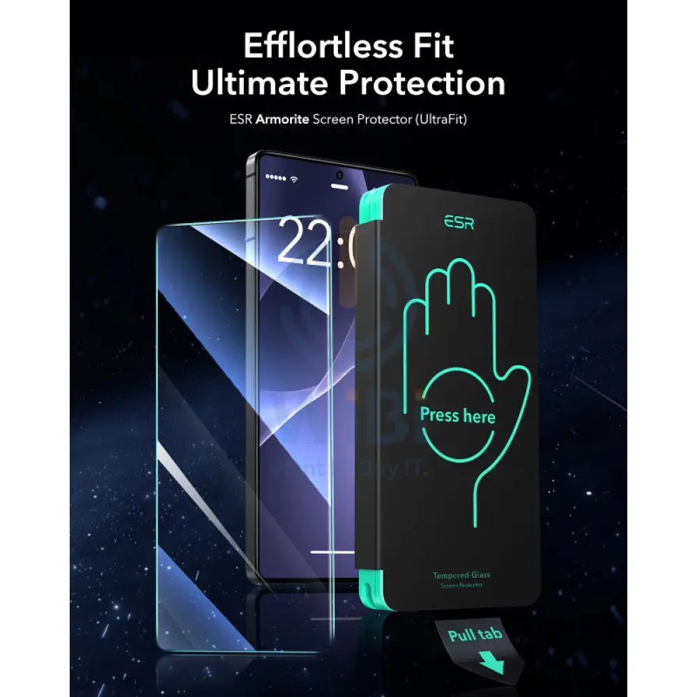ESR Tempered Glass - Samsung Galaxy S25 Ultra / Clear (2-Packs) Accessories > Mobiles & Tablets > Mobiles > Screen