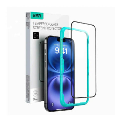 ESR Tempered-Glass Screen Protector - Apple iPhone 16 + ESR Camera Lens Protector - Apple iPhone 16/16 Plus - Bundle