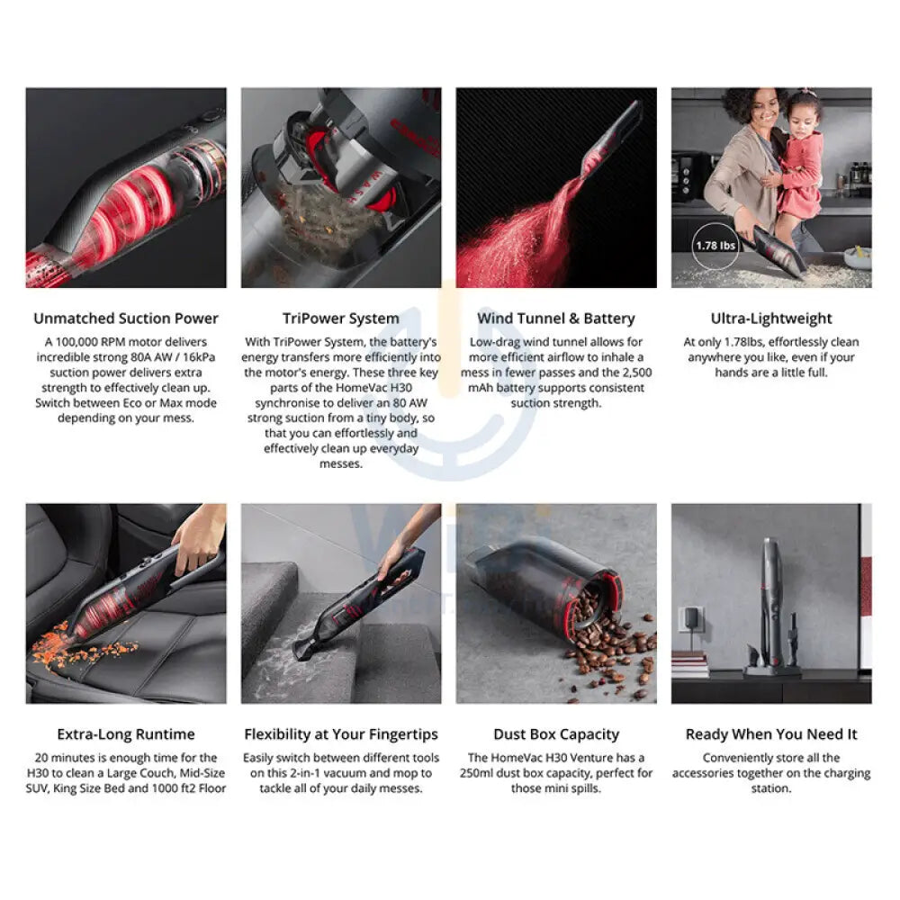 Eufy By Anker Homevac H30 Venture Cordless Car Vacuum Cleaner - Black Accessories > Other Accessories