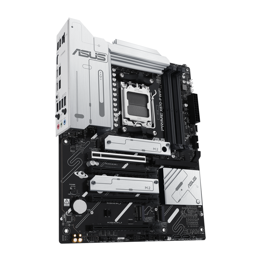 ASUS PRIME X870-P Motherboard - DDR5 / Wi-Fi / HDMI / DisplayPort / Ethernet / USB- Black