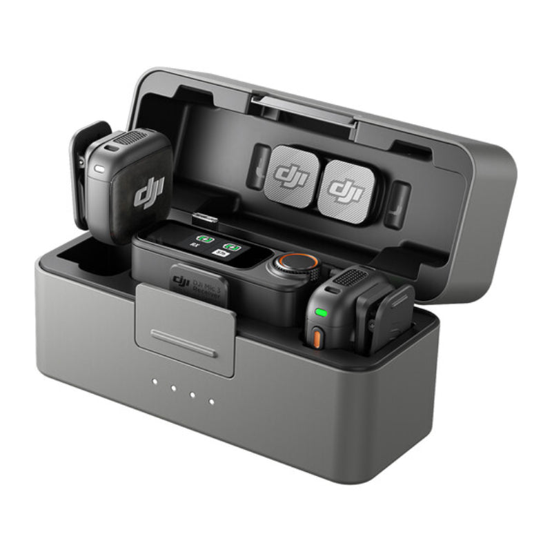 DJI Mic 3 (2 TX + 1 RX + Charging Case) Compact Wireless Microphone System