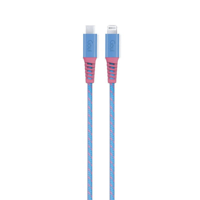GOUI Flex Fashion Cable - USB-C / Lightning / 1.5 Meter / Blue/Pink