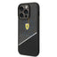 Ferrari iPhone 14 Pro Max Bimaterial Carbon Case & Polycarbonate & Silver Stripe - Black Accessories > Mobiles &