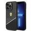 Ferrari iPhone 14 Pro Max Bimaterial Carbon Case & Polycarbonate & Silver Stripe - Black Accessories > Mobiles &