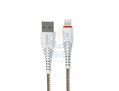 Foneng X15 Braid Lightning Data Cable Fast 2.4A - 1.2 Meter / White Accessories > Cables & Converters > Cables