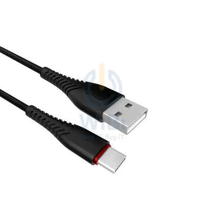Foneng X15 Braid Type-C Data Cable Fast 2.4A - 1.2 Meter / Black Accessories > Cables & Converters > Cables