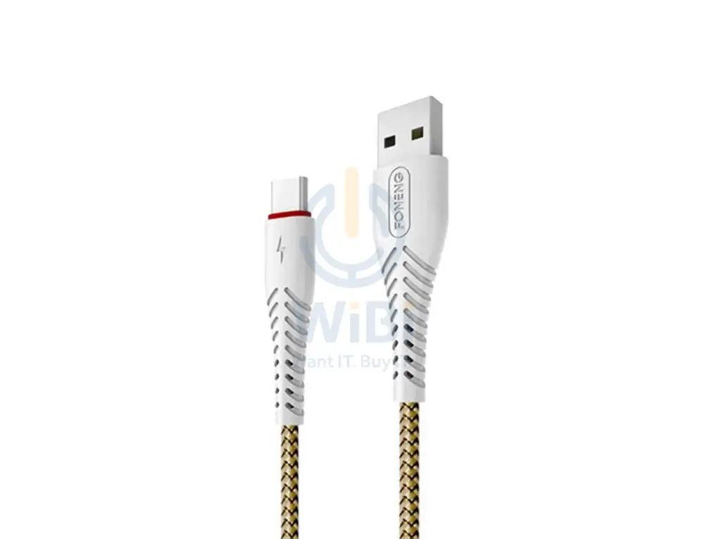 Foneng X15 Braid Type-C Data Cable Fast 2.4A - 1.2 Meter / White Accessories > Cables & Converters > Cables