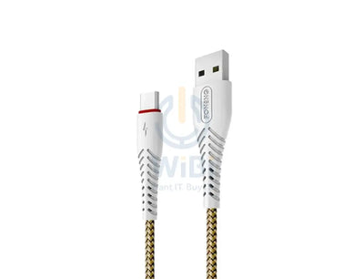 Foneng X15 Braid Type-C Data Cable Fast 2.4A - 1.2 Meter / White Accessories > Cables & Converters > Cables