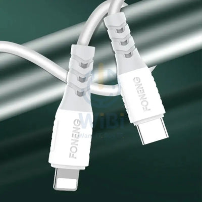 Foneng X66 PD Type-C to Lightning 20W Fast Data Cable 1M - White Accessories > Cables & Converters > Cables