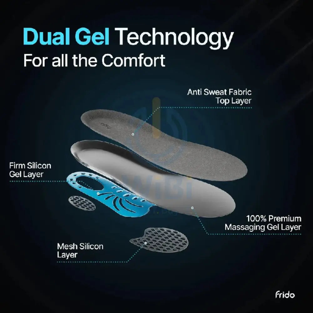 Frido FR-INS-M Dual Gel Insoles - Medium Outdoor & Travel > Insoles