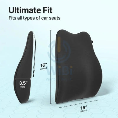Frido FR-UCBC-B Ultimate Car Backrest Cushion - Black Accessories > Outdoor & Travel