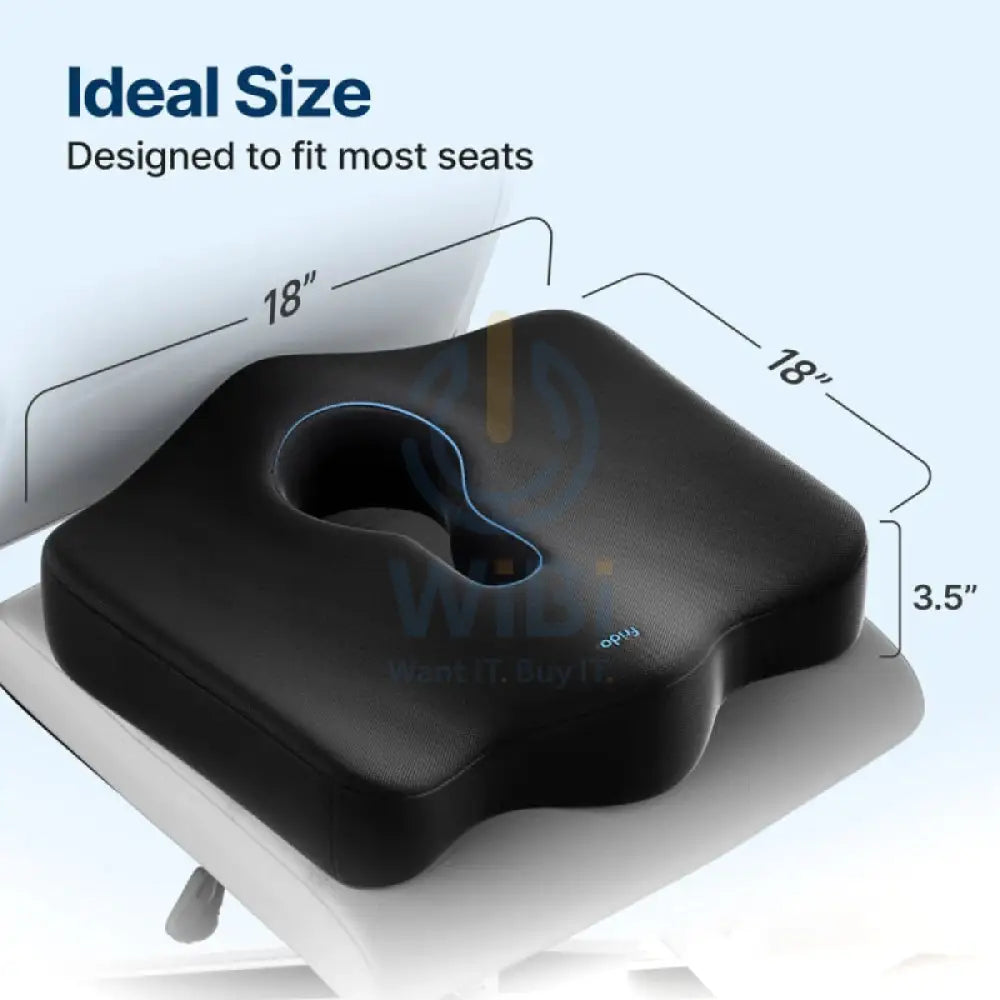 Frido FR-UPPR-R Ultimate Piles Pain Relief Seat Cushion - Black Outdoor & Travel > Pillows
