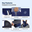 Frido FR-UTPR-B Ultimate Tailbone Pain Relief Seat Cushion - Blue Outdoor & Travel > Pillows
