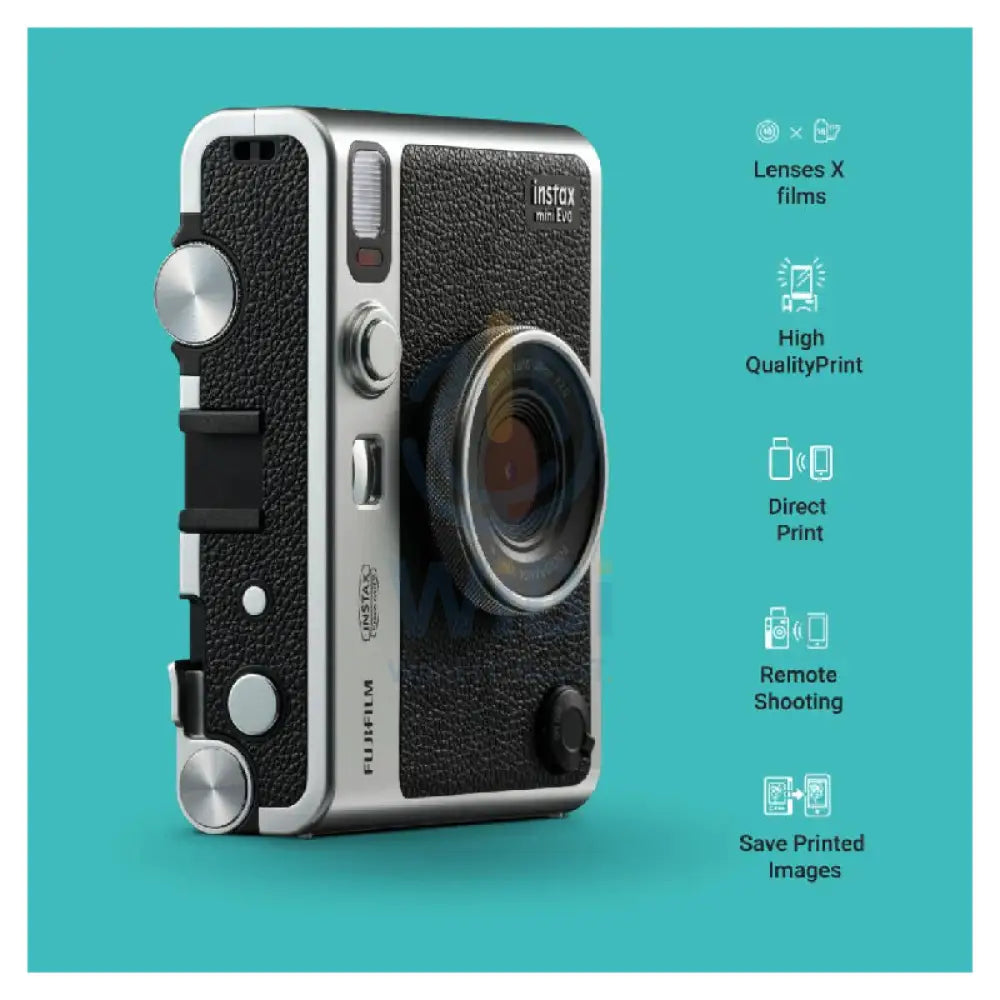 FUJIFILM إنستاكس ميني إيفو هايبرد  كاميرا  فورية - أسود اكسسوارات > كاميرات