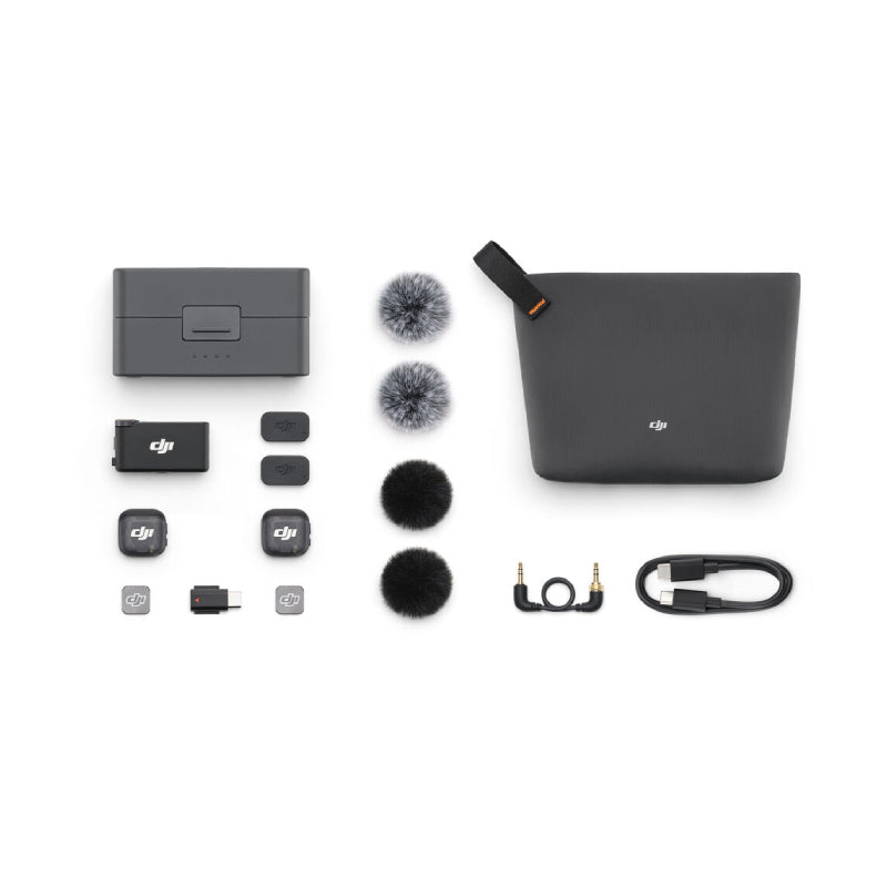 DJI Mic 3 (2 TX + 1 RX + Charging Case) Compact Wireless Microphone System