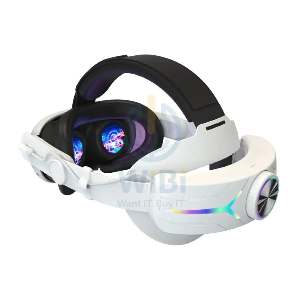 Gamax Adjustable Charging (8000mAH) RGB Headmount for Meta Quest 3 - White Accessories > Gaming Controllers > Gaming